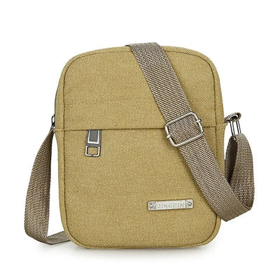 Men's Fashion Canvas Small Bag Casual Men Mini Handbags Male Crossbody Shoulder Messenger Bags For Men Business Sidebag