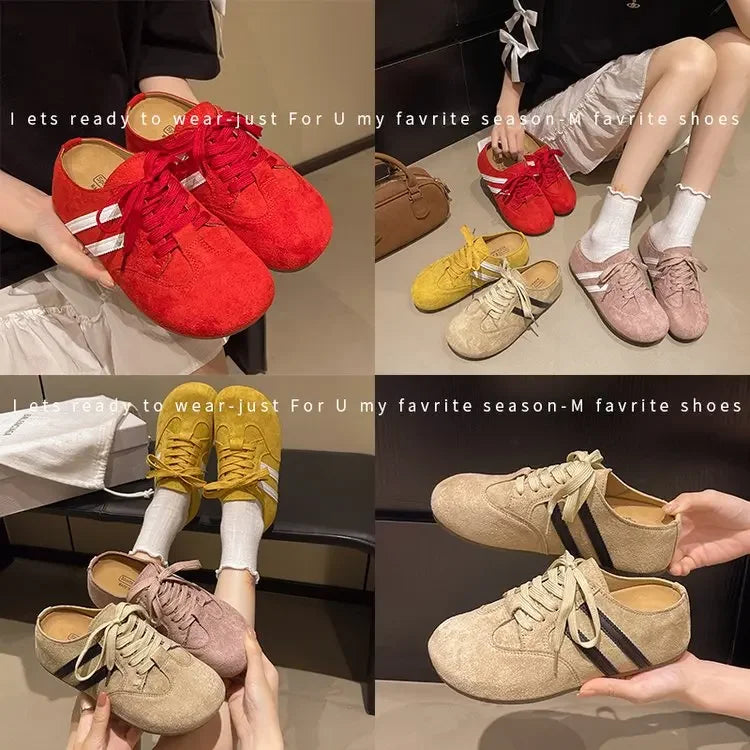 2025 Casual Sneakers Woman Shoes Slippers Flats Platform Sandals Mules NEW Brand Designer Lace Up Loafers Summer Womens Sneakers