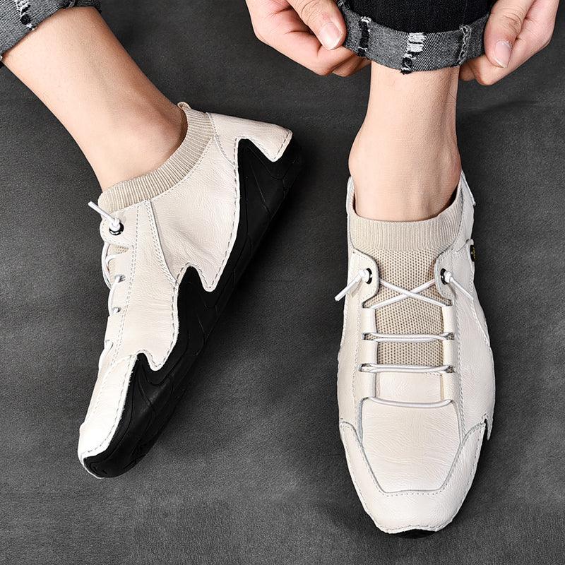 Men Shoes Casual Leather Handmade Men Sneakers Breathable Driving Shoes Designer Men's Loafers Fashion Moccasins Zapatos Hombre