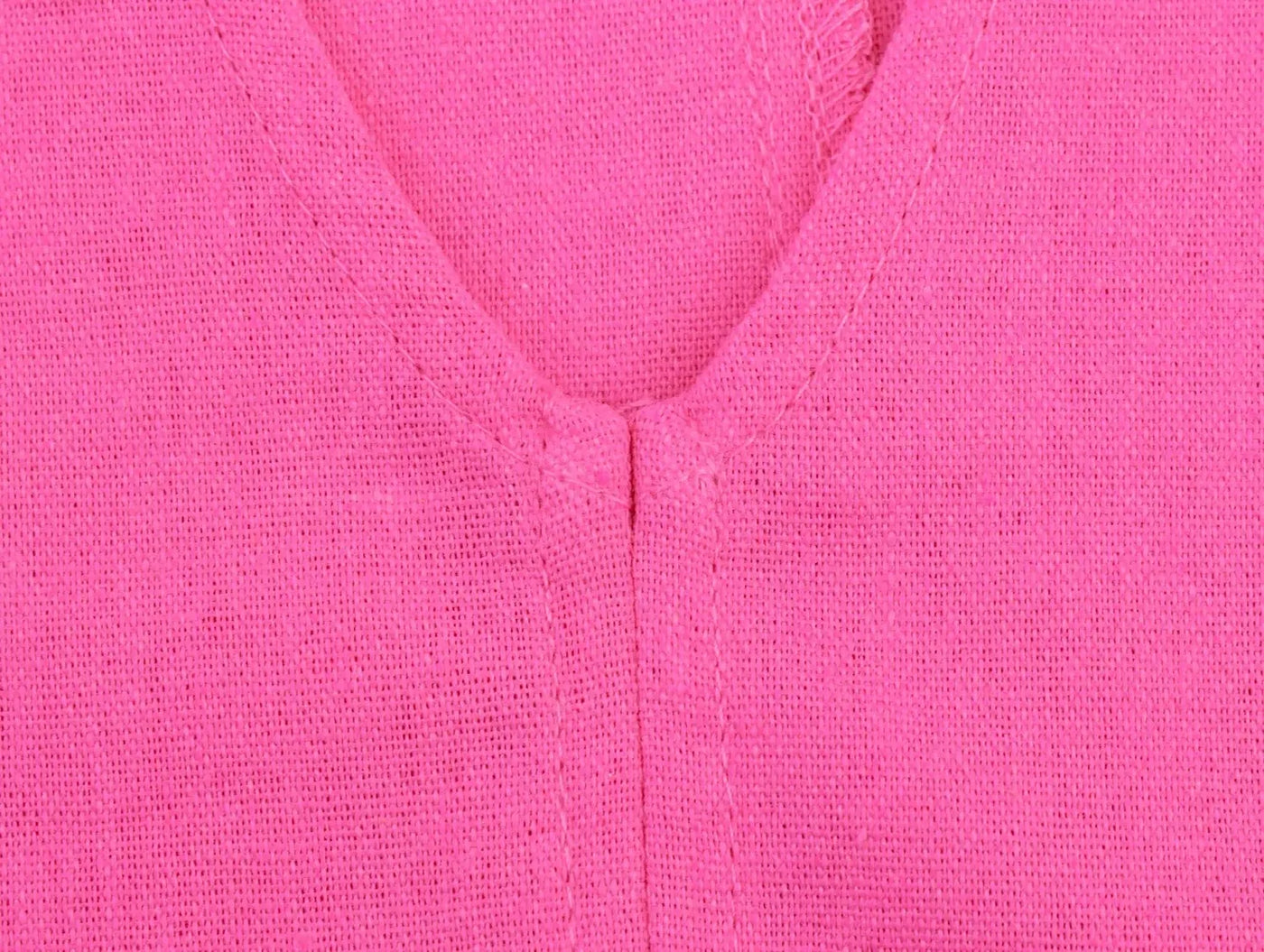 Women's asymmetrical V-neck design linen top