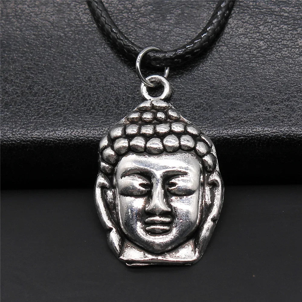 Religious Necklace Buddhist Buddha Statue God Buddha Necklace Charm Buddhist Meditation Hinduism Zazen Necklace