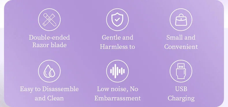 Electric Razors for Women 2in1 Bikini Trimmer Facial Mustache Shavers for Ladies Body Underarms Legs Portable Painless Epilator