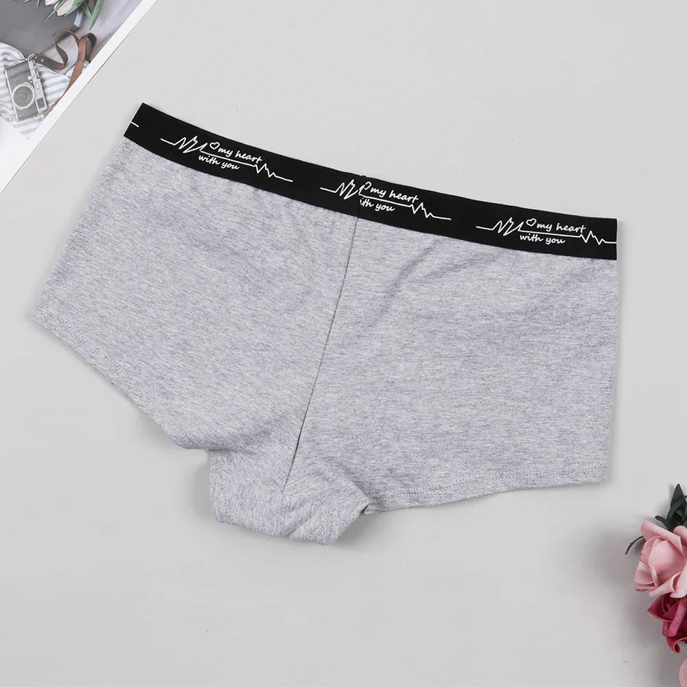 Ladies Solid color boxers Briefs Comfortable Female Underwear Sporty Style Casual Sexy Panties for Women S-XL