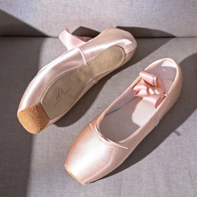 Women Ballet Dance Shoes Child and Adult Ballet Pointe Shoes Professional with Ribbons Shoes Woman Zapatos Mujer Sneakers Girls