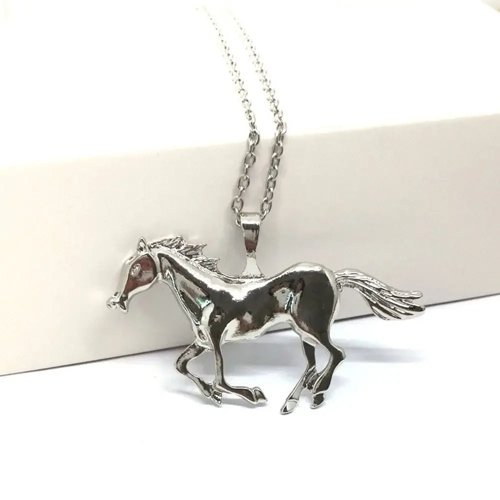 Statement Animals Accessories Silver/Gold Necklace Pony Necklace Pendant Horse Necklace