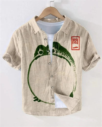 2024 New Summer Linen Shirts Men Lapel Shirts T-Shirts Fashion Clothing Shirts Luxury Social Hawaiian Shirts Oversized 5XL