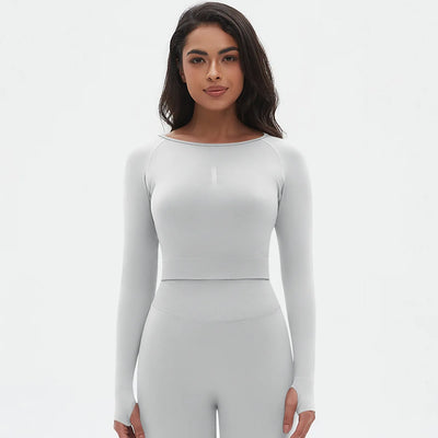 Seamless Long Sleeve Workout Tops for Women