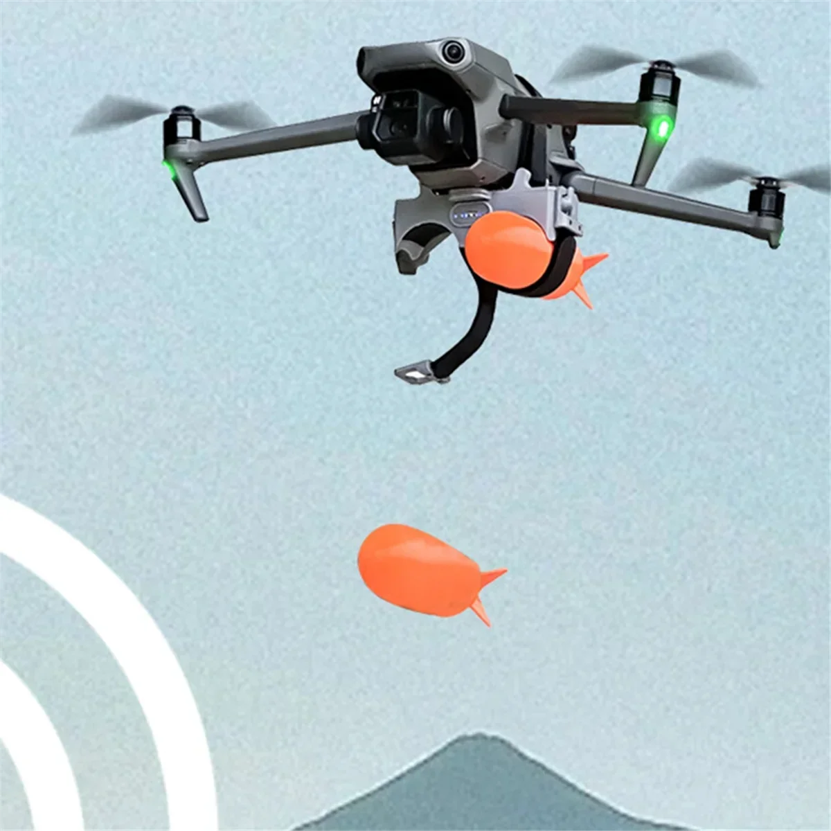 Drone Double Thrower with Light Induction for DJI Mini 4/4Pro (Remote Included) -Y18A