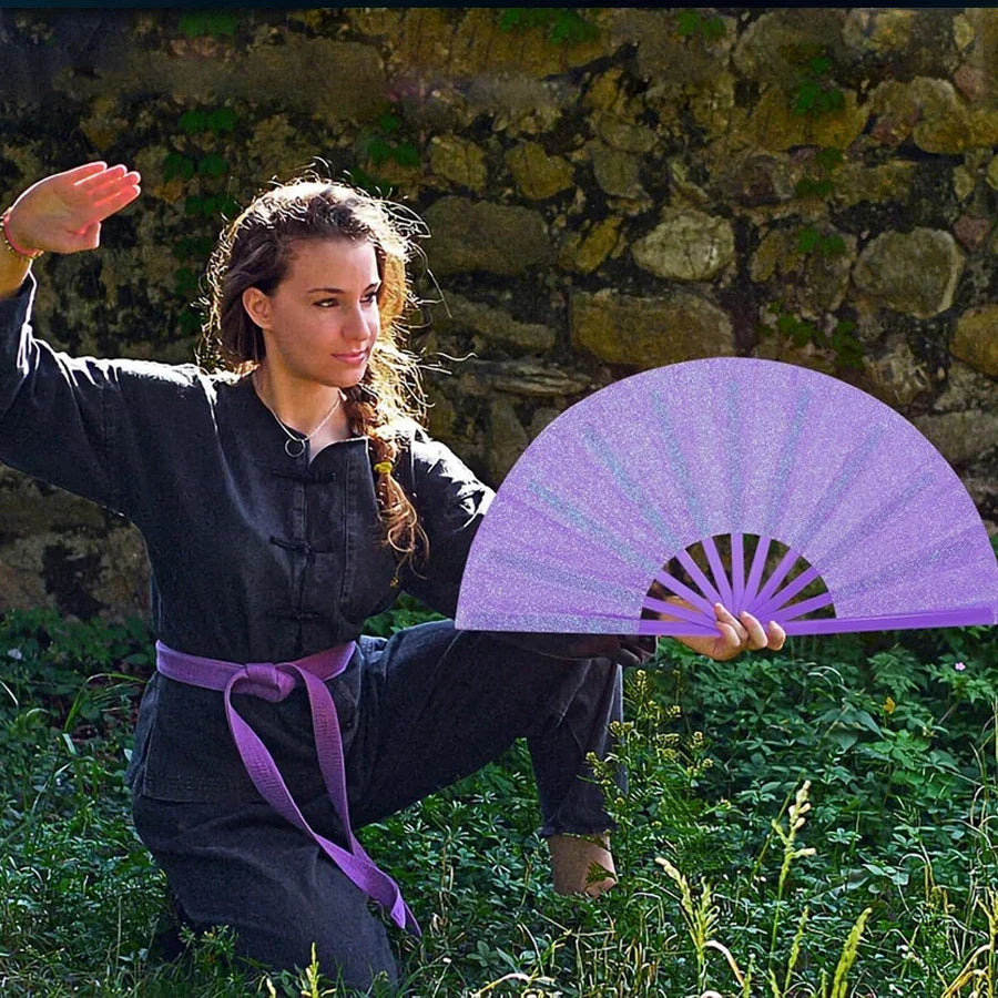 Large Folding Hand Fan Popping Fan for Line Dancing,Clap Fans Festival Fans On The Ground Dance,Music Festival,Party