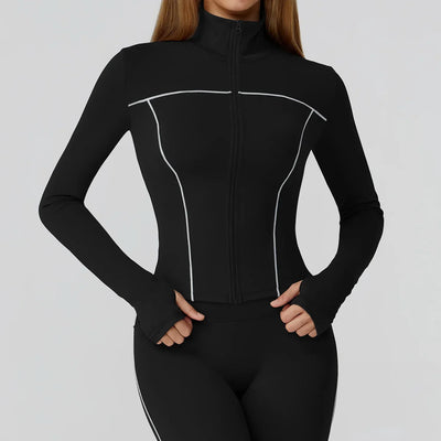 Sports Jack ets for Women Zipper Workout Activewear