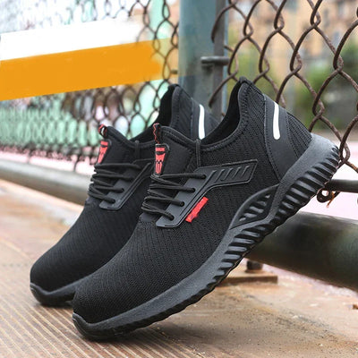 Men's Safety Shoes for Summer Are Breathable Wear-resistant Lightweight Puncture-resistant and Impact-resistant