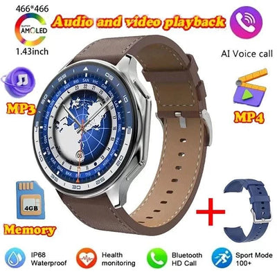 New for Oppo Watch X Men Smartwatch 32GB Extra large Memory 3D Mode MP3 MP4 Smart Watch GPS Sport Smartwatches Bluetooth calling