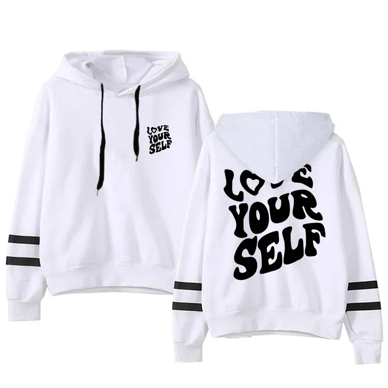 Hooded Sweatshirts Print Versatile Pullovers Daily Jogging Casual Sports Hoodies Women