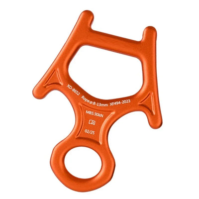 Aluminum Alloys Downhills Descender Rappel Belays Abseiling Mountaineering Device for Rock Climbing and Succour