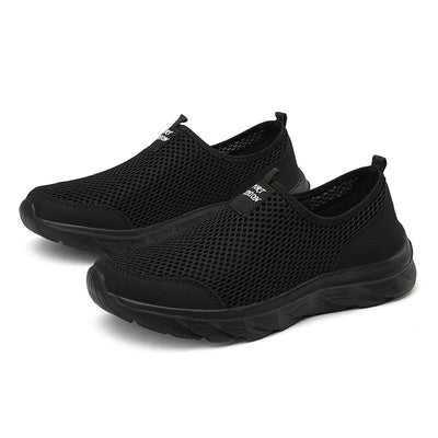 Men Shoes Breathable Mesh Summer Lightweight Hiking Walking Casual Shoes Slip-On Driving Men's Loafers