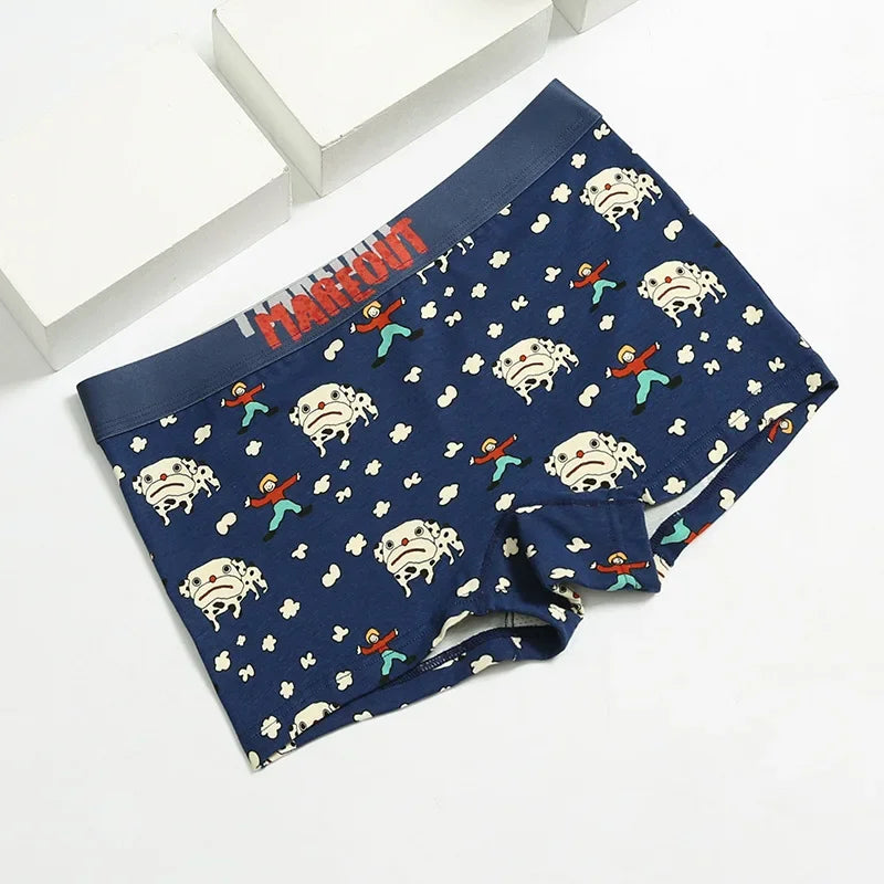 Cotton Women Panties Sexy Cartoon Printed Underwears Breathable Boxers Seamless Girl Briefs Women's Intimates Femme Female Pants