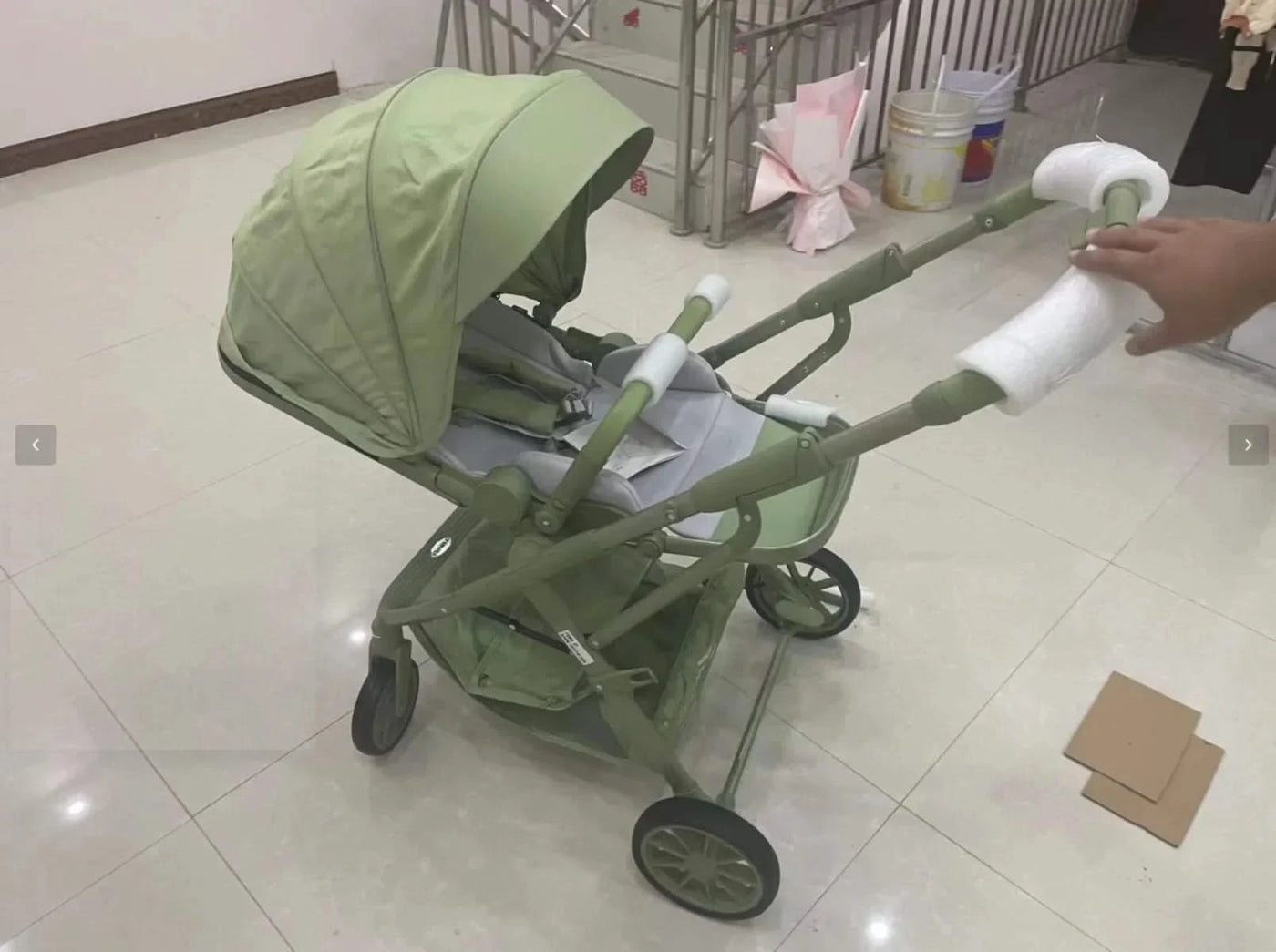 Portable High-view Baby Stroller Two-way Portable Baby Stroller Foldable Children's Four-wheel Baby Stroller 0-3 Years Old
