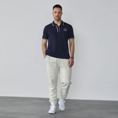 New Men Polo Shirts Short Sleeve Polo Collar Patchwork Solid Men's Business Casual Tshirts Trendy Summer Fashion Loose Tops