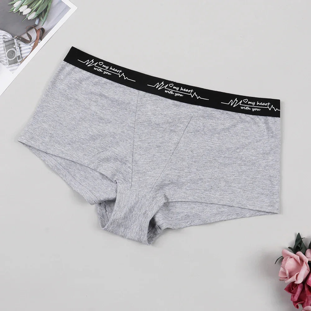 Ladies Solid color boxers Briefs Comfortable Female Underwear Sporty Style Casual Sexy Panties for Women S-XL
