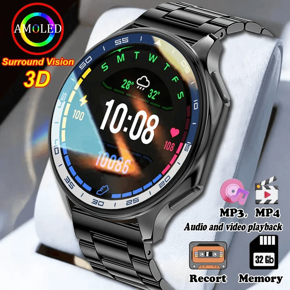 New for Oppo Watch X Men Smartwatch 32GB Extra large Memory 3D Mode MP3 MP4 Smart Watch GPS Sport Smartwatches Bluetooth calling
