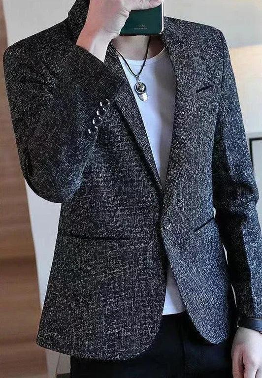 Plaid Male Blazer Brown Men's Suit Jackets Single Breasted Coat Fashion 2024 Fashionable High Quality Classic Luxury Designer