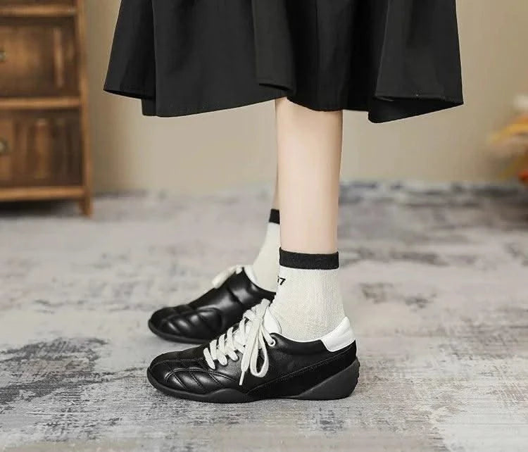 Women's Shoes Spring New Fashion Casual Shoes College Style Wide Toe Soft Comfortable Flat Shoes Outdoor Casual Sports Shoes