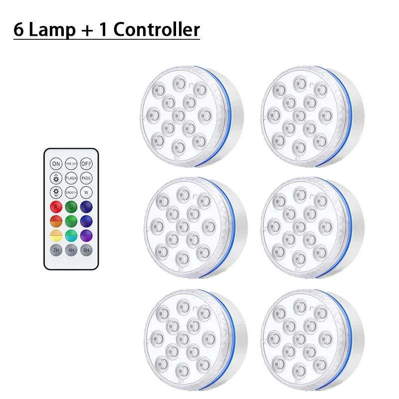 13LEDs Pool Light Underwater Swimming Pool Lighting Updated Submersible Light IP68 Outdoor Spotlight for Aquarium Fish Tank Pond