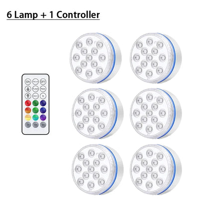13LEDs Pool Light Underwater Swimming Pool Lighting Updated Submersible Light IP68 Outdoor Spotlight for Aquarium Fish Tank Pond