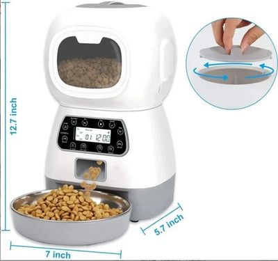 Portable Durable Safety 3.5l Smart Pet Feeder Automatic Feeder Timed Manual Feeder