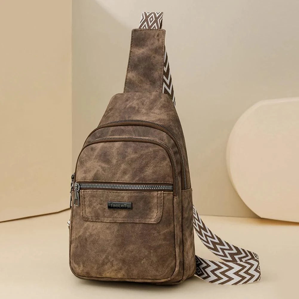 Women Men PU Leather Shoulder Bag Fashion Sling Crossbody Bag