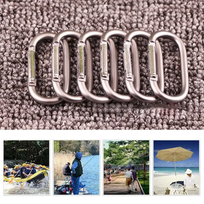 2/5/10pcs Alloy Aluminum Survival Gear Camp Mountaineering Hook Carabiners Carabiner Travel Kit Camping Equipment