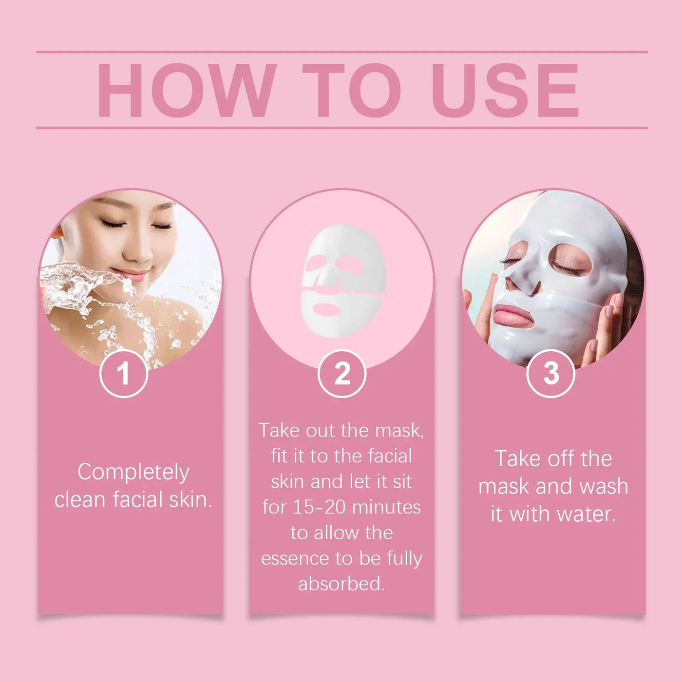 Collagen Face Mask Anti Aging Firming Moisturizing Refreshing Shrink Pore Brightening Overnight Mask Hyaluronic Acid Facial Mask