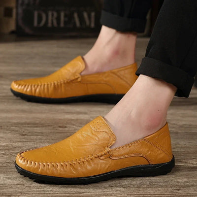 Men Loafers Leather Shoes For Men Casual Shoes Moccasins Breathable Sneakers Men Driving Shoes Comfort Flats