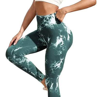 Seamless Tie Dye Leggings Women