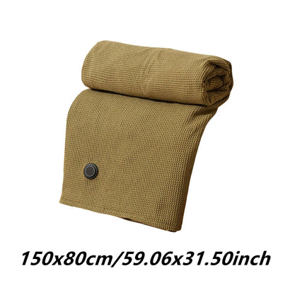 USB Electric Heated Blanket for Home & Office, Wearable Heating Blanket Washable Adjustable 3 Levels Temperature Warm Blankets