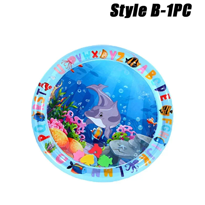Summer Toys Baby Water Mat PVC Inflatable Cushion Infant Toddler Water Play Mat for Children Early Education Developing Baby Toy