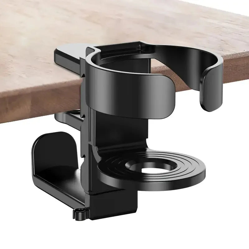 Desk Cup Holder , Universal Adjustable Upgraded Arm Clamp Stand for Coffee Mugs, Water Bottles