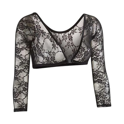 Women's Mesh Lace See Through Crop Tops