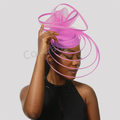 Royal Ascot Luxury Fascinator Hat Women Wedding Headpiece Mesh Hat Formal Event Pillbox Fascinator Hats Ladies Mariage Millinery
