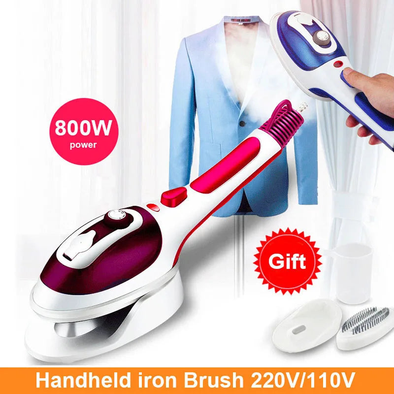 110V/220V Handheld Steam Iron Garment Steamer Clothes 800W Power Electric Steam Iron  Small Portable Traveling Clothes Steamer