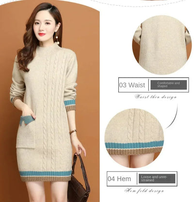 Woman Knitted Dress Bodycon Crochet Dresses for Women Cheap Casual Thic X Elegant Luxury Long Sleeve Aesthetic Sensual Sexy Xxl