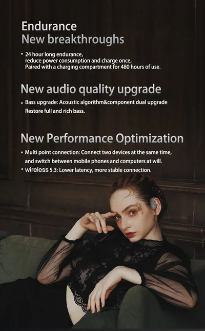 Wireless Earbuds, Bluetooth 5.3 Earbuds Stereo Bass, in-Ear Noise Cancelling Mic, Earphones IP7 Waterproof Sports, 40H Playback.