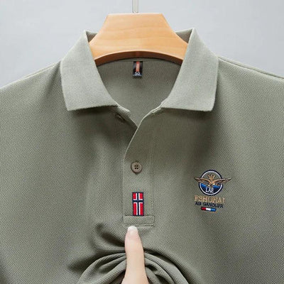 Short Sleeved Polo Shirt for Men in Summer 2025, New Business Casual Wrinkle Resistant Half Sleeved Lapel T-shirt, Loose and Iro