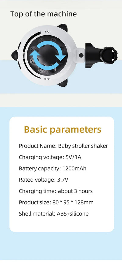 Portable Baby Stroller Rocker Accessories Automatic Infant Swing Sleep Soother with White Noise Baby Shaker Sleep Aid Device