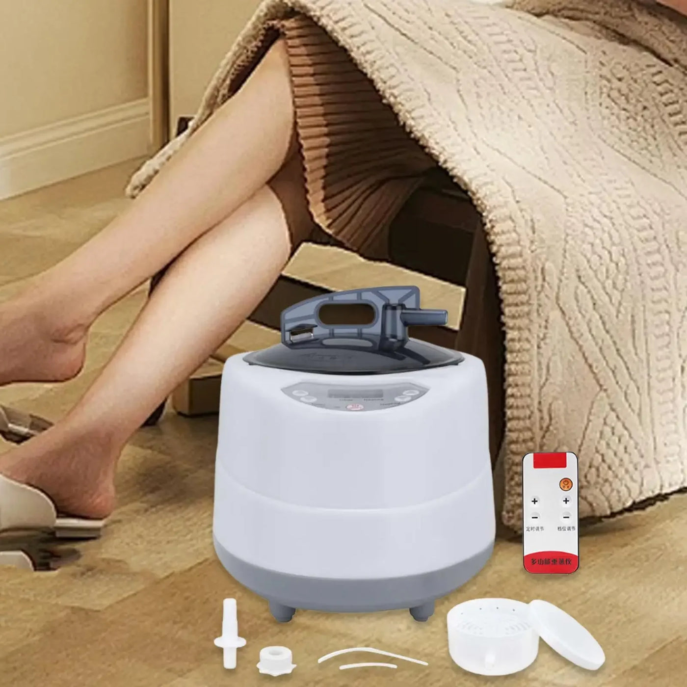 Sauna Steamer Pot Lightweight Fumigation Machine Large Capacity Portable 3L Sauna Steamer Machine White Accessories