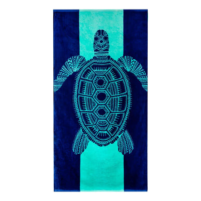 Beach Towels Tropical Animals Blue Unique Design Multiple Sizes Cotton Bath Towels Suitable for Kids and Adults