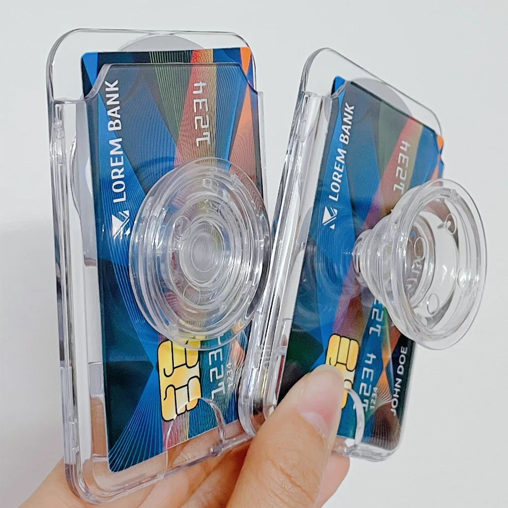 Transparent iPhone Card Case with Suction Cups for Secure Attachment
