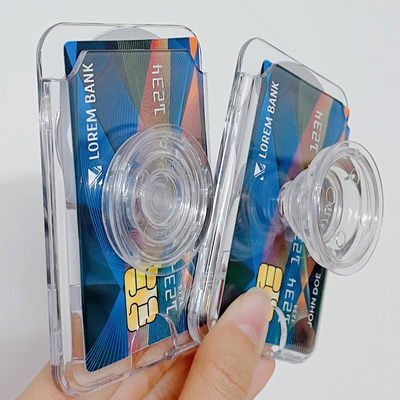 Transparent iPhone Card Case with Suction Cups for Secure Attachment