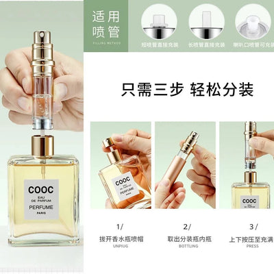 Portable Luxurious 9ml Travel Perfume Bottle Rosted Metal Shell Bottom Filling Sample Delicate Spray Empty Perfume Dispenser