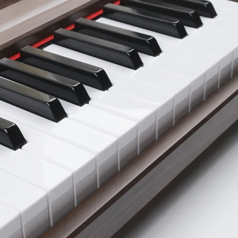 37 Keys Digital Piano for Kids and Adults 2.2CM Piano Key with Mic and Earphones Jacks Music Educational Instrument Wood Piano